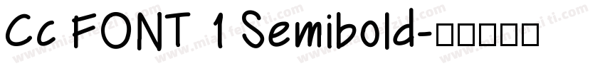 Cc FONT 1 Semibold字体转换